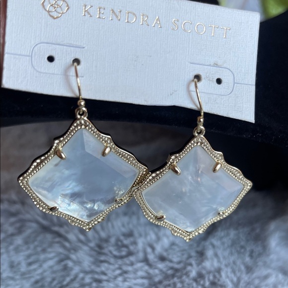 Kendra Scott Gold Framed Iridescent Earrings - Picture 2 of 6